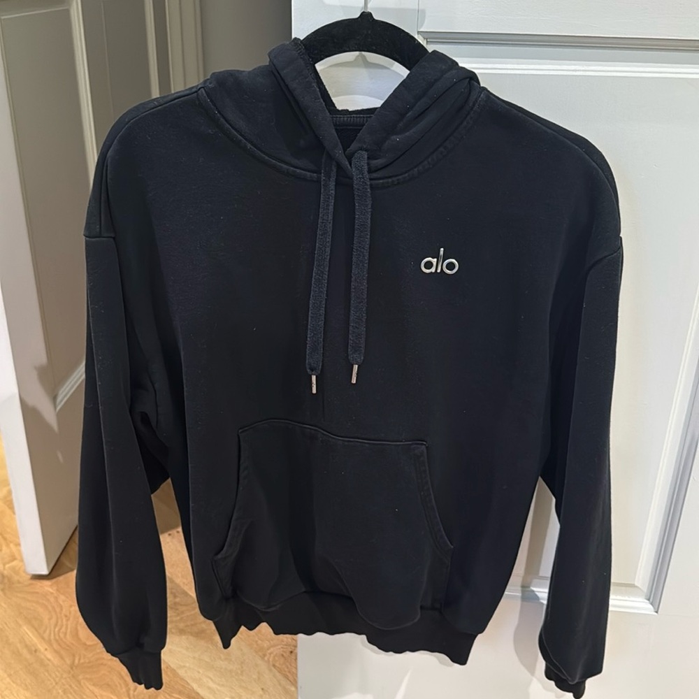 alo hoodie black size xxs